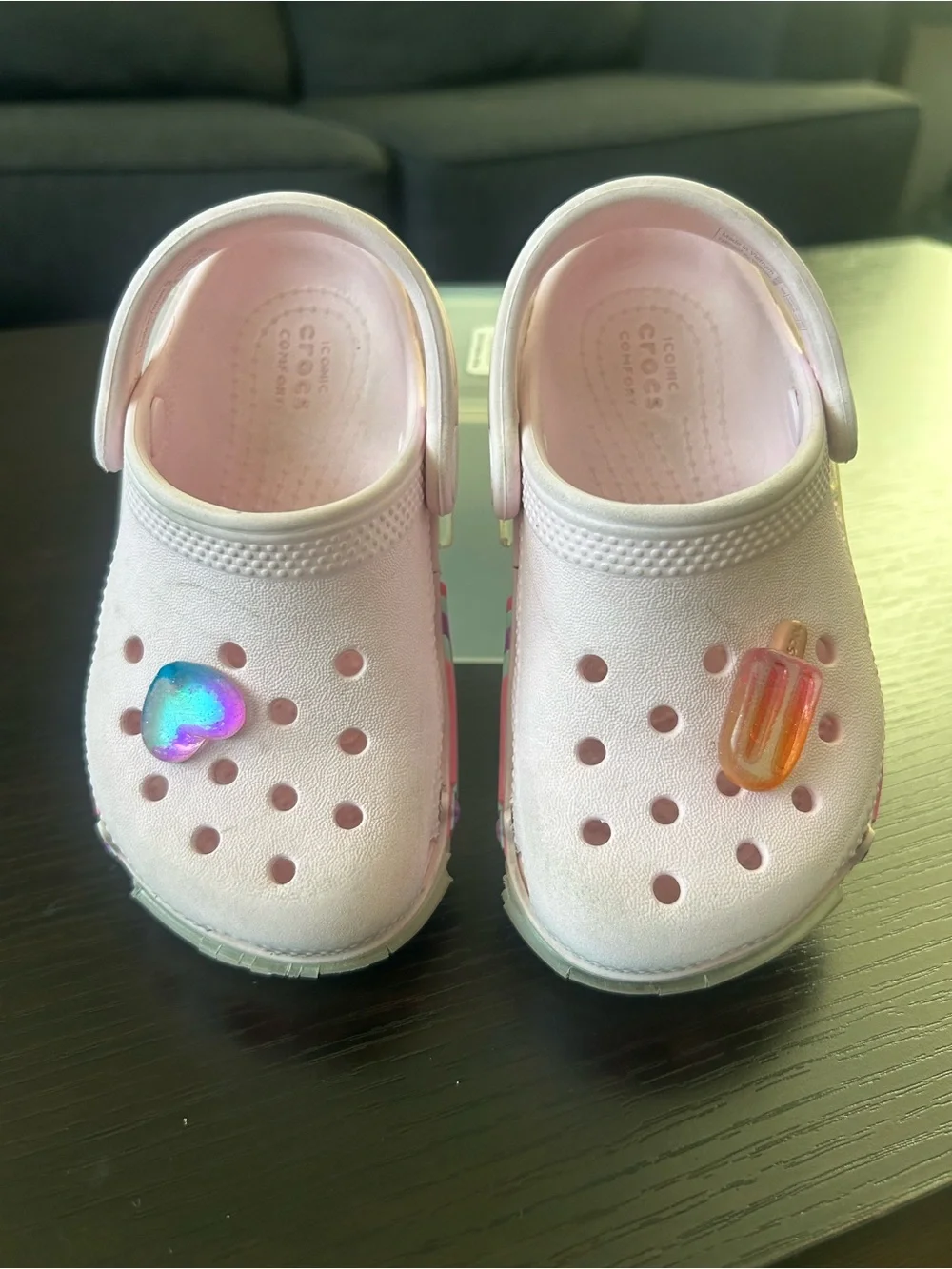 CROCS Kids classic star sparkle shaker clogs